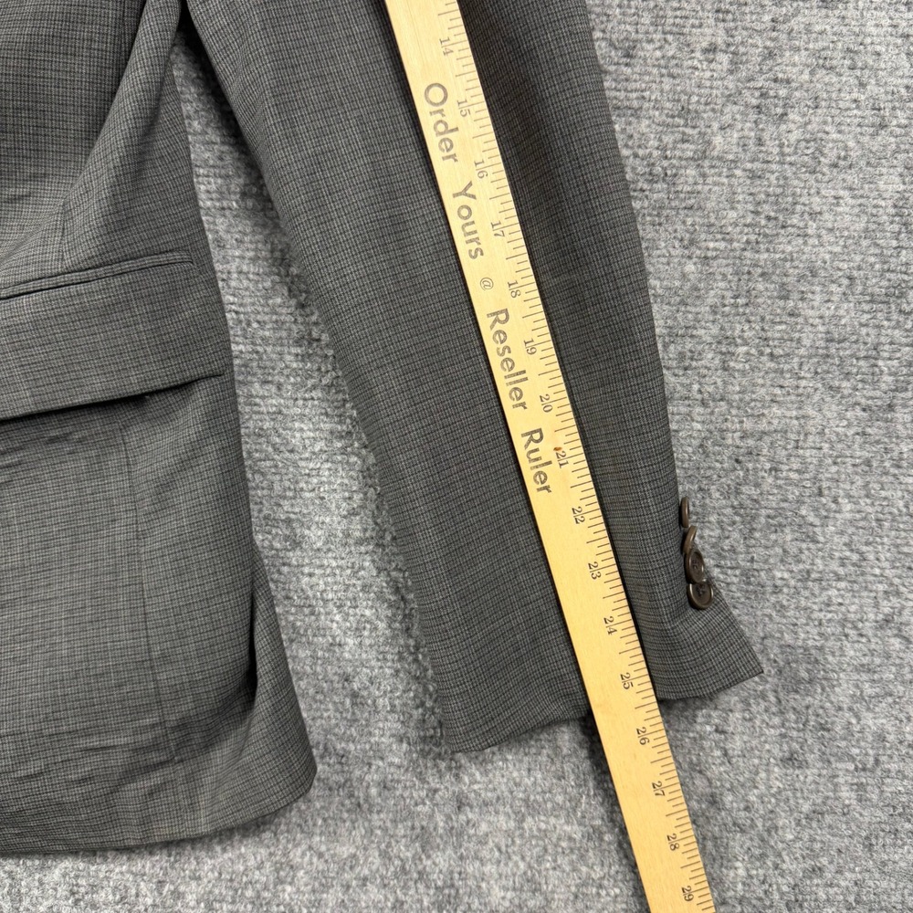 John Varvatos Blazer Mens 38R Grey Wool Micro Check Sport Coat L526659B Canada - Picture 5 of 12